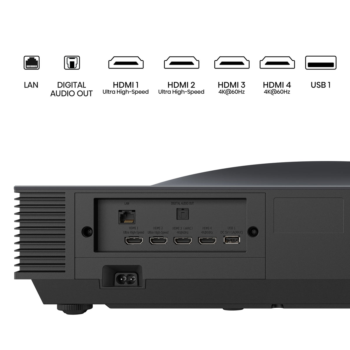 Hisense - Hisense-PX4 Pro Triple Laser Smart UST Projector,3500 Lumens,IRIS,80"-200",4K,DLP,HDR,IMAX Enhanced,Dolby Vision/Atmos - Gray