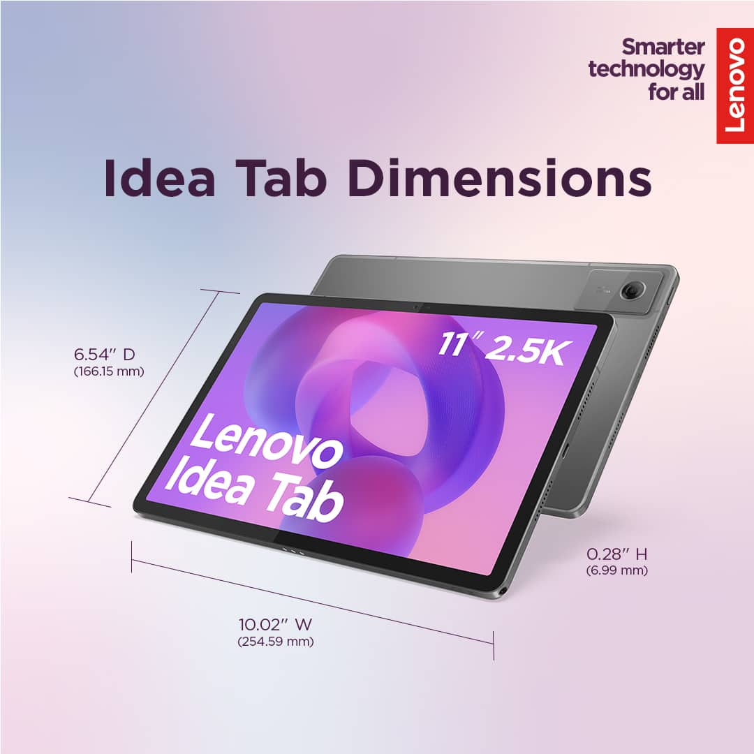 Lenovo - Idea Tab - 11" 2.5K Tablet - 8GB RAM - 128GB UFS - with Tab Pen and Folio Case - Luna Grey