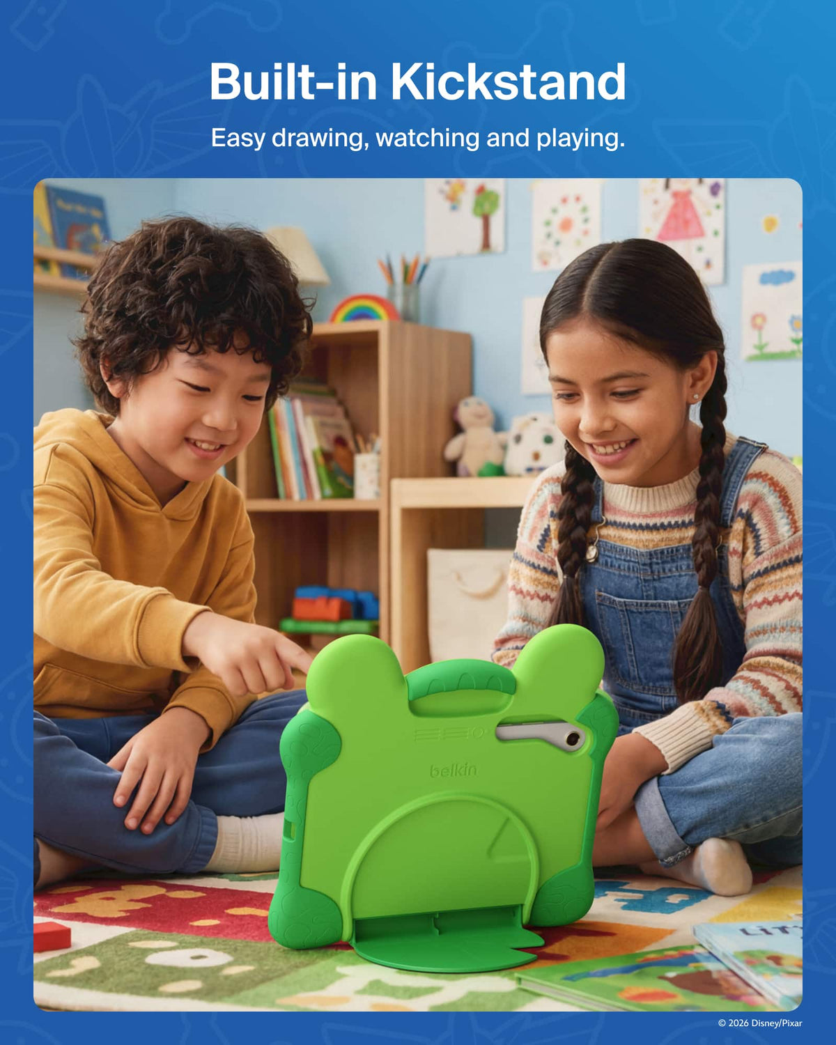 Belkin - Disney Pixar Toy Story 5 Lilypad Inspired Samsung Case (A11+) with Handle & Kickstand - Green