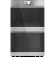Café - 30" Smart Built-In double Electric Convection Wall Oven with Air Fry and Push-to-Oven Door - Platinum Glass