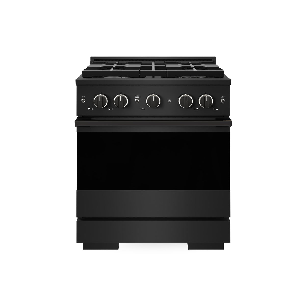 ZLINE - 30 in. 4.2 cu. ft. Marino Dual Fuel Freestanding Range with 4 Gas Burners and Convection Oven in Black Stainless Steel - Black Stainless Steel
