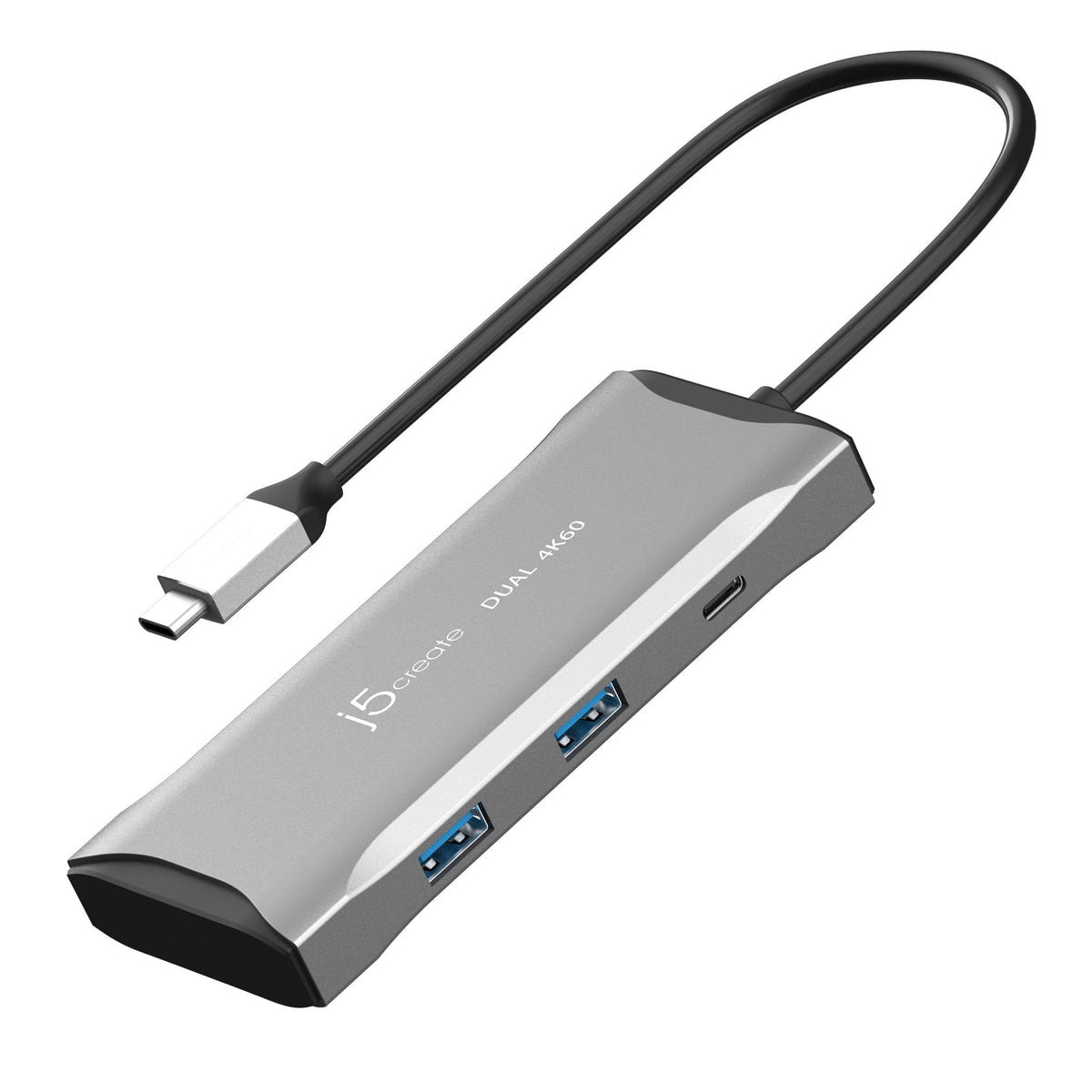 j5create - USB-C® Dual HDMI™ 4K60 Mini Dock for Windows, macOS, Chrome OS - Space Gray