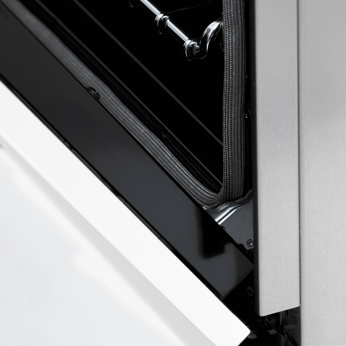 ZLINE - 48 in. Wide 8 Burner 6.0 cu. ft. Autograph Legacy Dual Fuel Freestanding Range in Satin Steel w/ White & Gold Accents - Multicolor