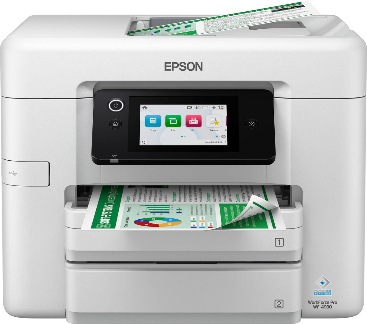 Epson - WorkForce Pro WF-4930 Wireless All-in-One Inkjet Printer - White