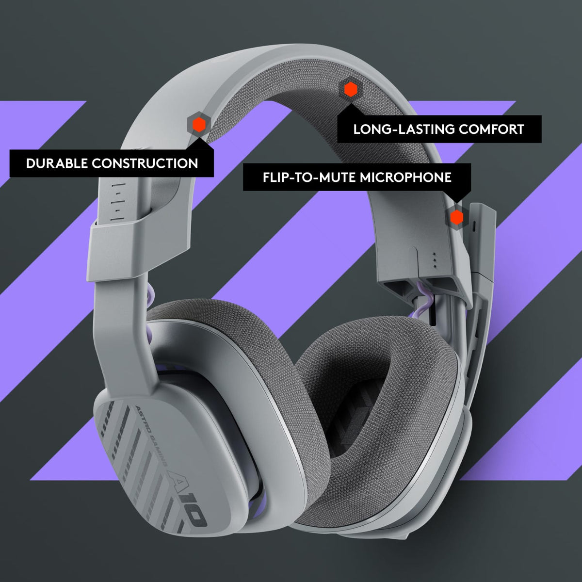 Astro Gaming - A10 Gen 2 Wired Over-the-Ear Gaming Headset for Windows, MacOS - Gray