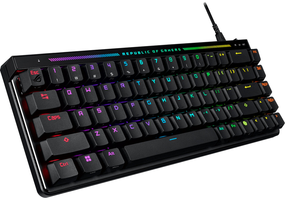 ASUS - ROG Falchion Ace 65% Wired Analog Gaming Keyboard with ROG HFX Magnetic Switches and Rapid Trigger Toggle - Black