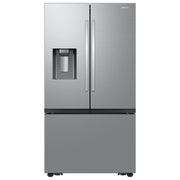 Samsung - 36 in. Wide Bespoke AI 31 cu. ft. Mega Capacity 3-Door French Door Refrigerator with External Water & Ice Dispenser - Stainless Steel
