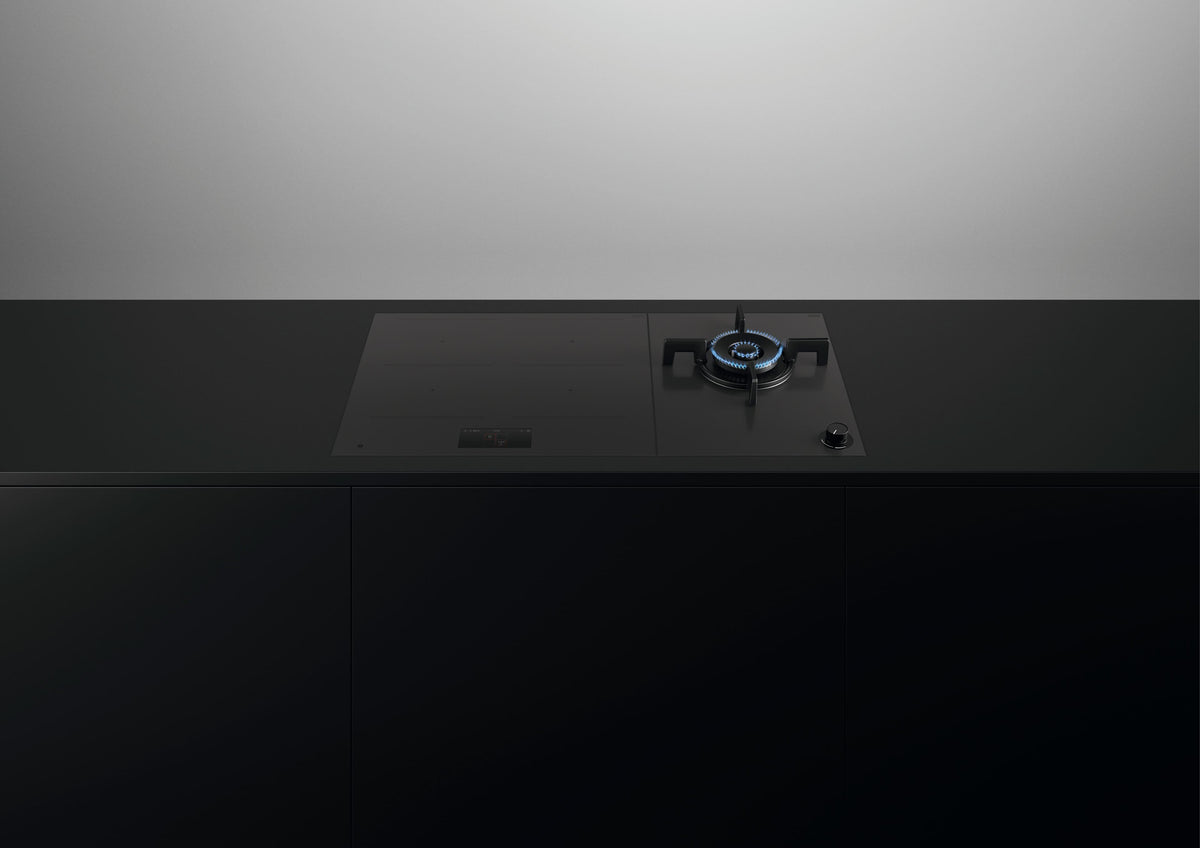 Fisher & Paykel - 15 in. Wide 1 Burner Gas on glass modular cooktop  natural gas - Black