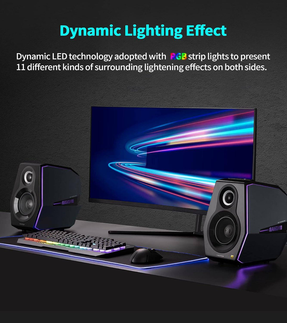 Edifier - G5000 2.0 Bluetooth Gaming Speakers (2-Piece) - Black