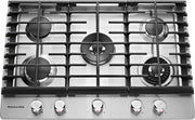 KitchenAid - 30 in. Wide 5 burners Built-In Gas Cooktop - Stainless Steel