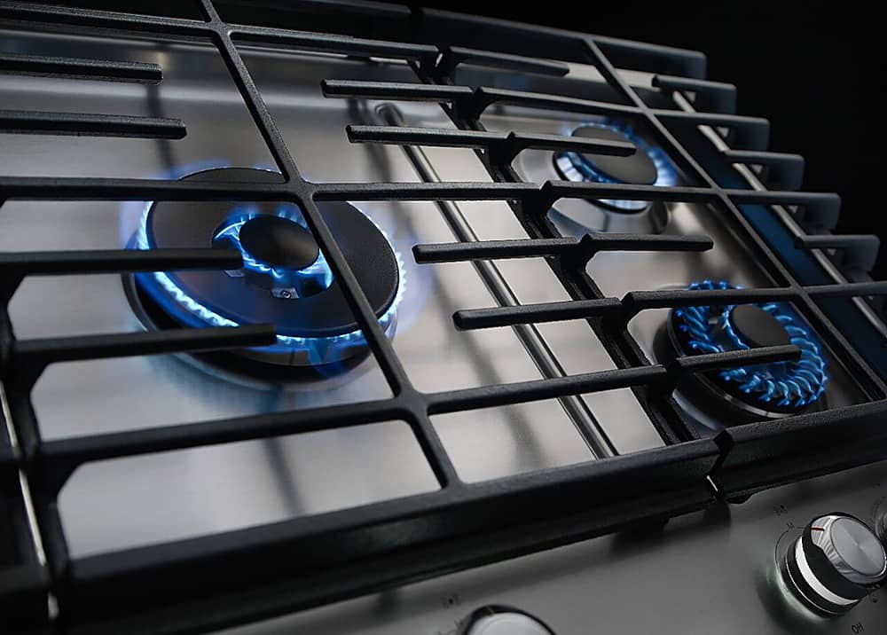 KitchenAid - 30 in. Wide 5 burners Built-In Gas Cooktop - Stainless Steel