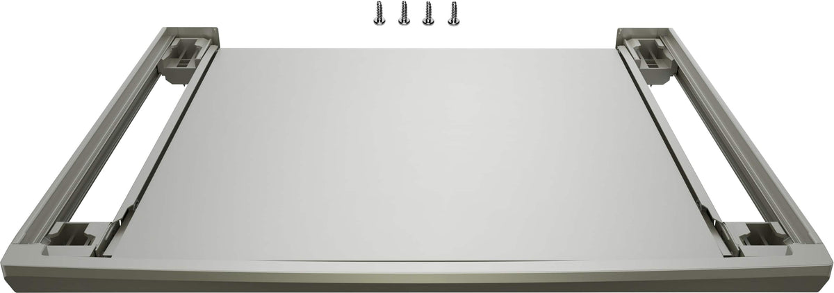 Stacking Kit with Pull Out Shelf for Bosch WQB245AXUC Electric Dryer - Silver