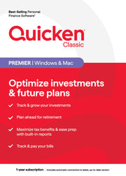 Quicken - Classic Premier 1-Year Subscription - Mac OS, Windows, Android, Apple iOS