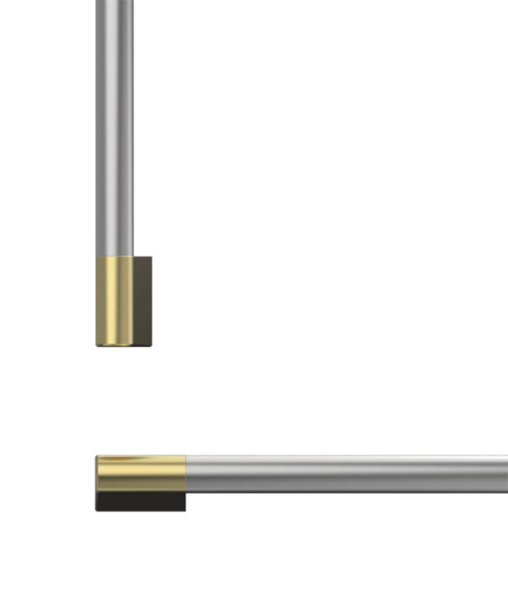 Fisher & Paykel - Pro Round Flush Handle Kit for Integrated Refrigerator Freezer, 30" - Compatible with: RS3084WLUK1, RS3084WRUK1 - Brass