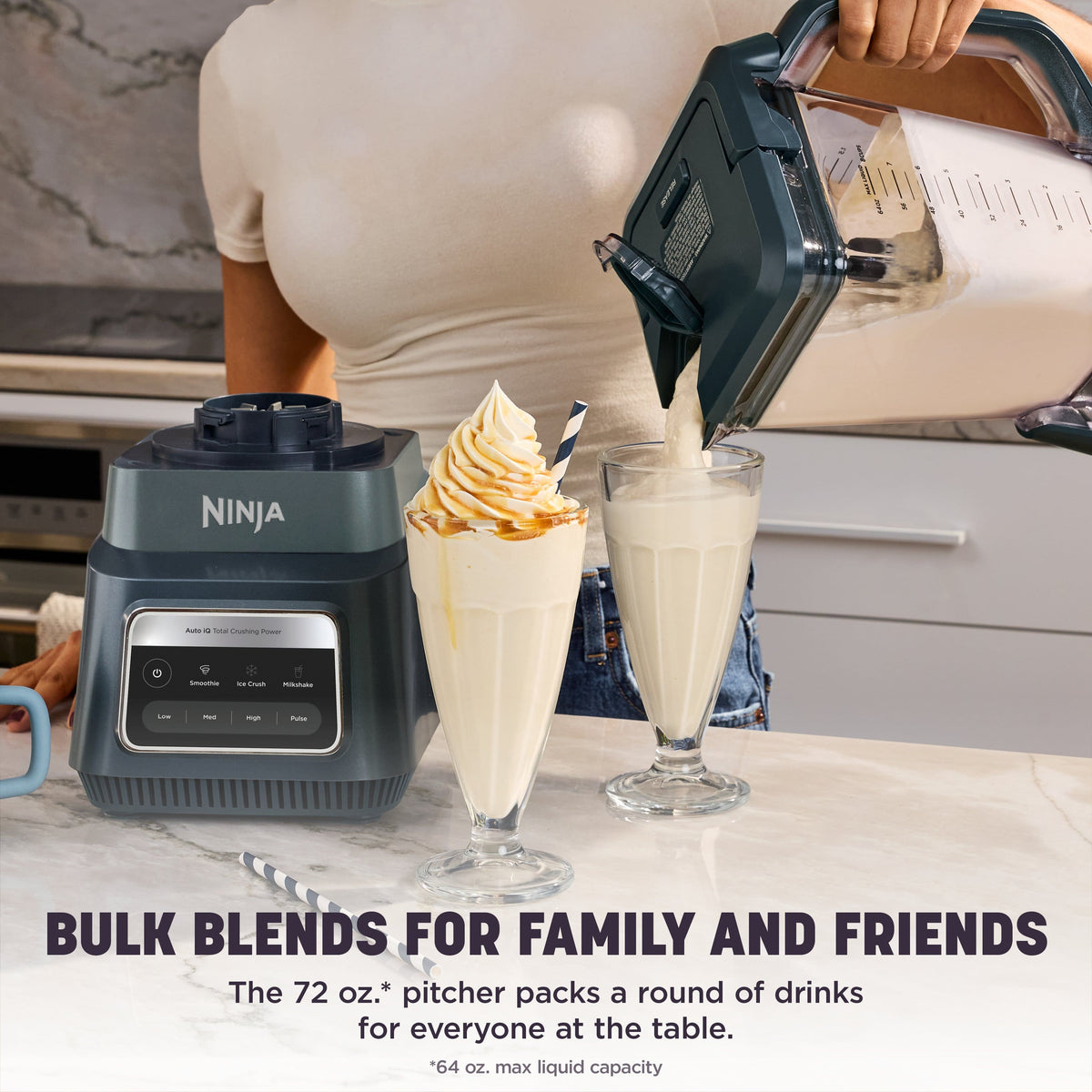 Ninja - TotalCrush Professional Blender with Auto-iQ - Velvet Tide