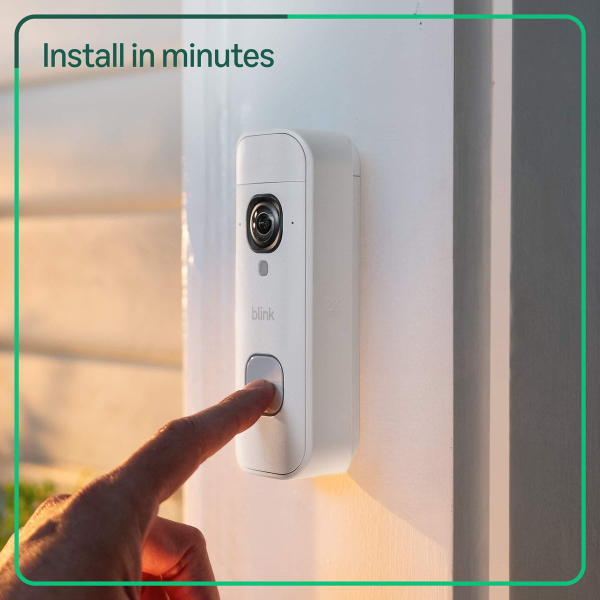 Blink - Battery Doorbell 2K+ (Add-On) - Wireless video doorbell, 2K resolution, enhanced audio - White