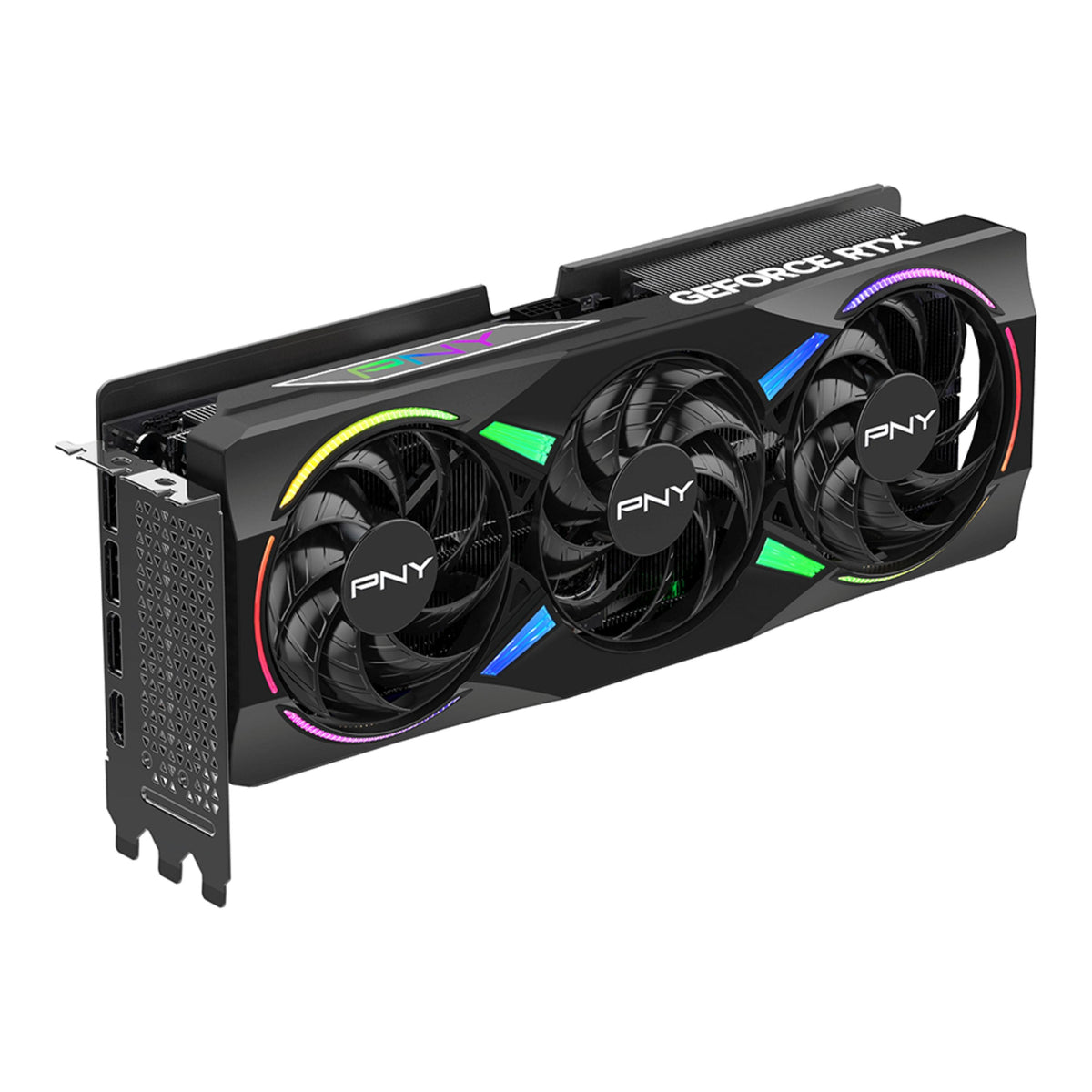 PNY - GeForce RTX 5070 Ti 16GB ARGB OC GDDR7 PCI Express 5.0 Graphics Card with Triple Fan - Black