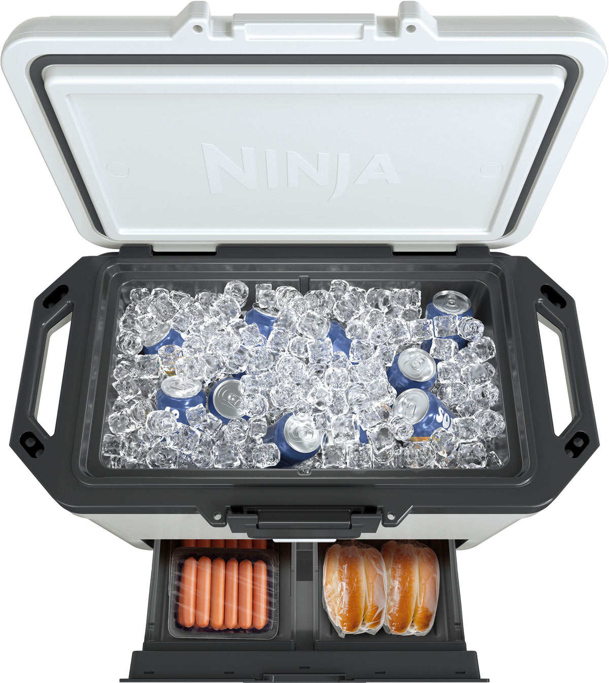 Ninja - FrostVault 50qt Hard Cooler with Dry Zone - Cloud White