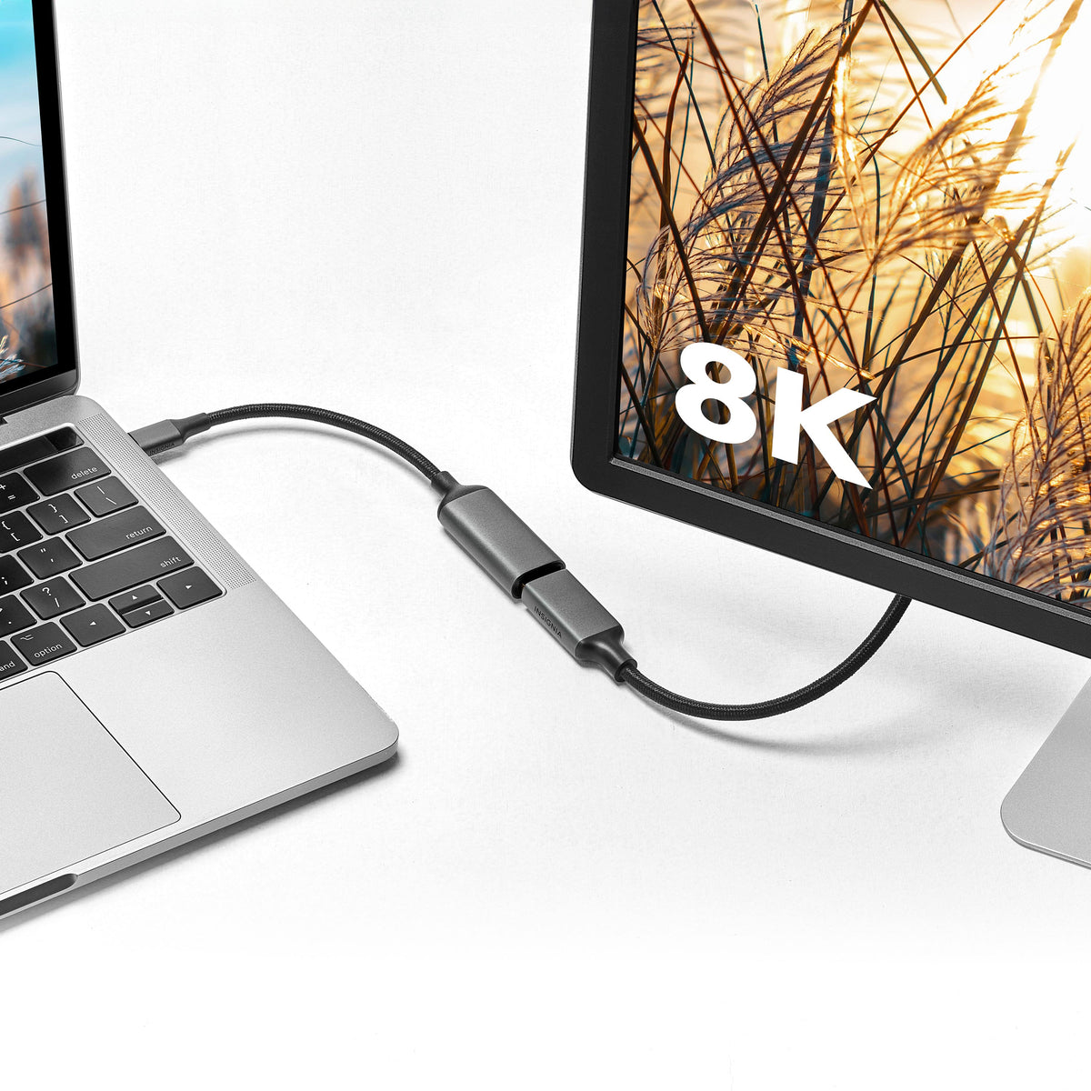 Insignia™ - 8K USB-C to DisplayPort Adapter - Black