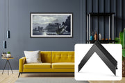 Deco TV Frames - Alloy Scoop Bezel for Samsung The Frame and Frame Pro TV - 55" - Anodized Black