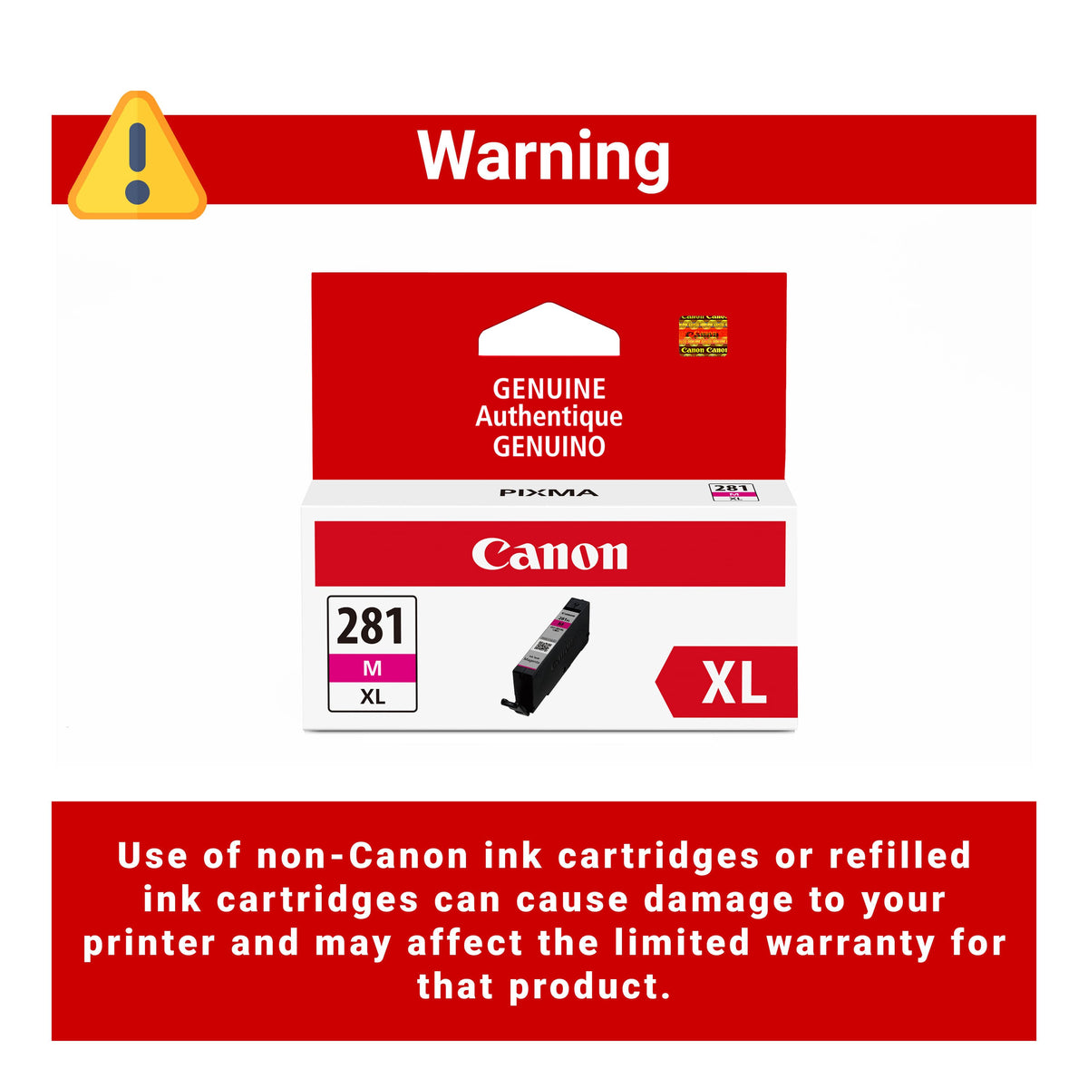 Canon - CLI-281 XL High-Yield Ink Cartridge - Magenta