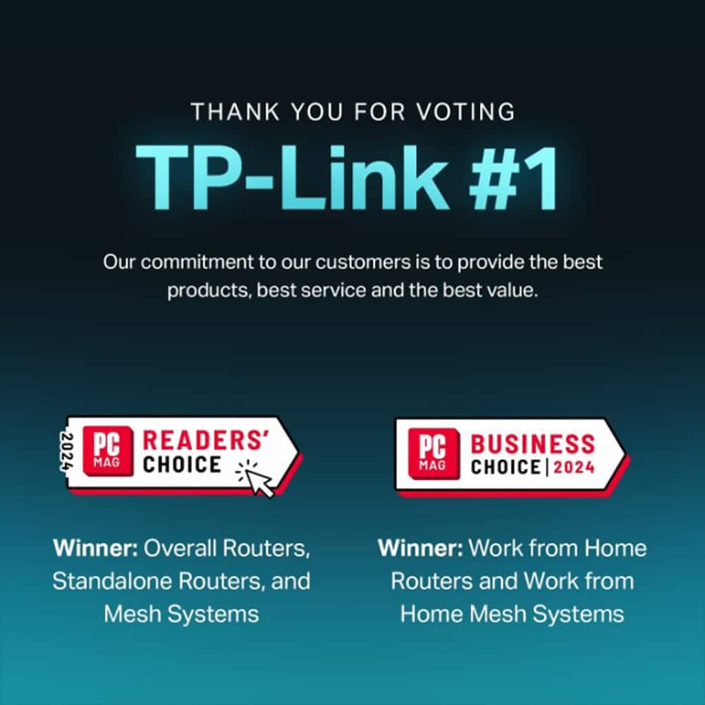TP-Link - Archer BE3500 Dual-Band Wi-Fi 7 Router - Black