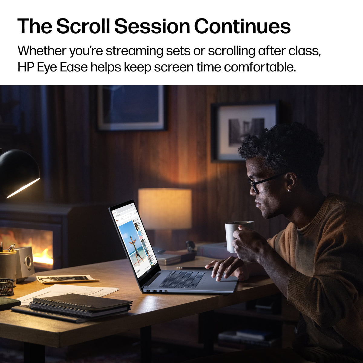 HP - OmniBook 3 - 14" 2K OLED Laptop - Snapdragon X (8-core) - 8GB Memory - 256GB SSD - Starlit Blue