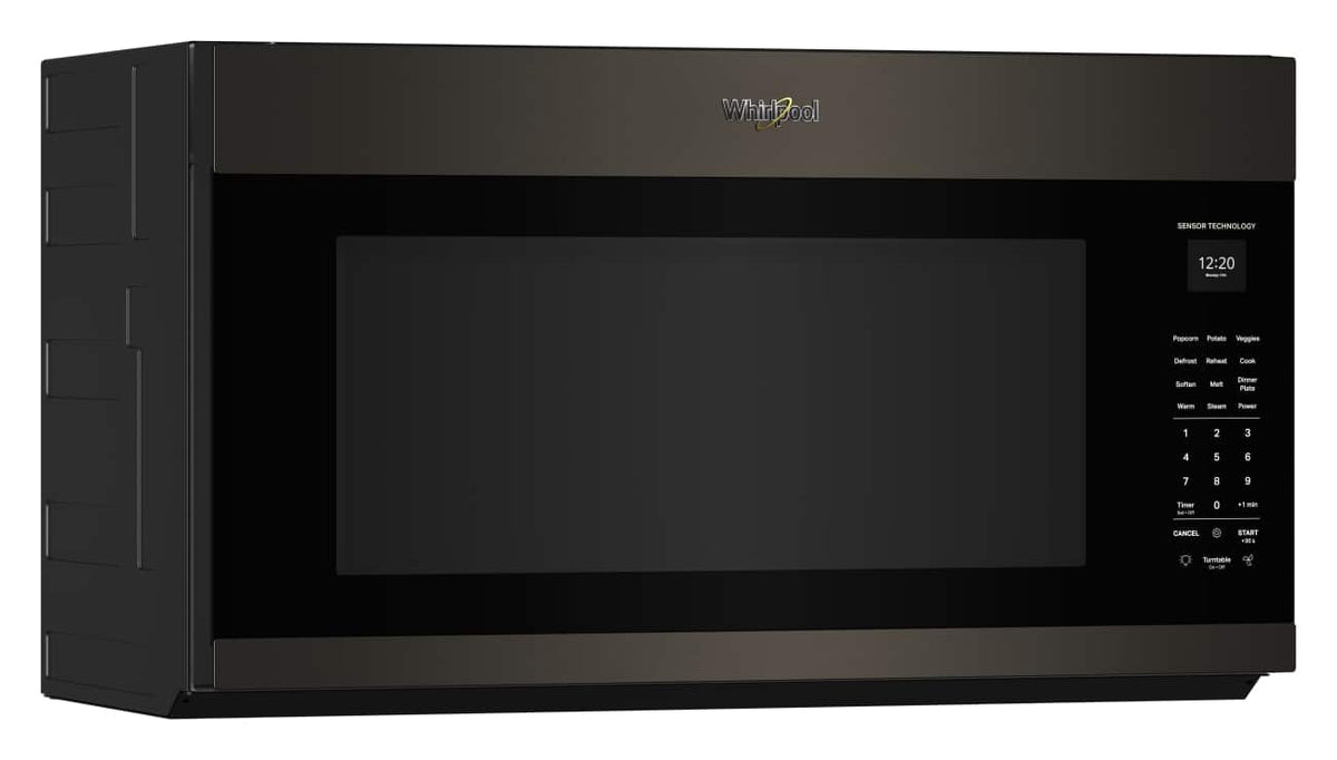 Whirlpool - 2.1 cu. ft. Microwave Hood with Sensor Cooking and AccuPop - Black Stainless Steel