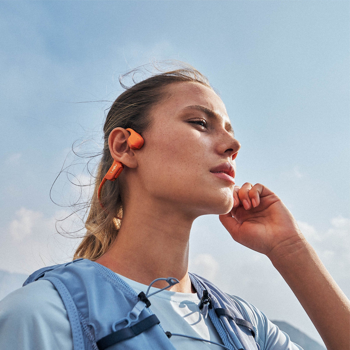 Shokz - OpenRun Pro 2 Wireless Bone Conduction Open-Ear Bluetooth Sports Headphones - Orange