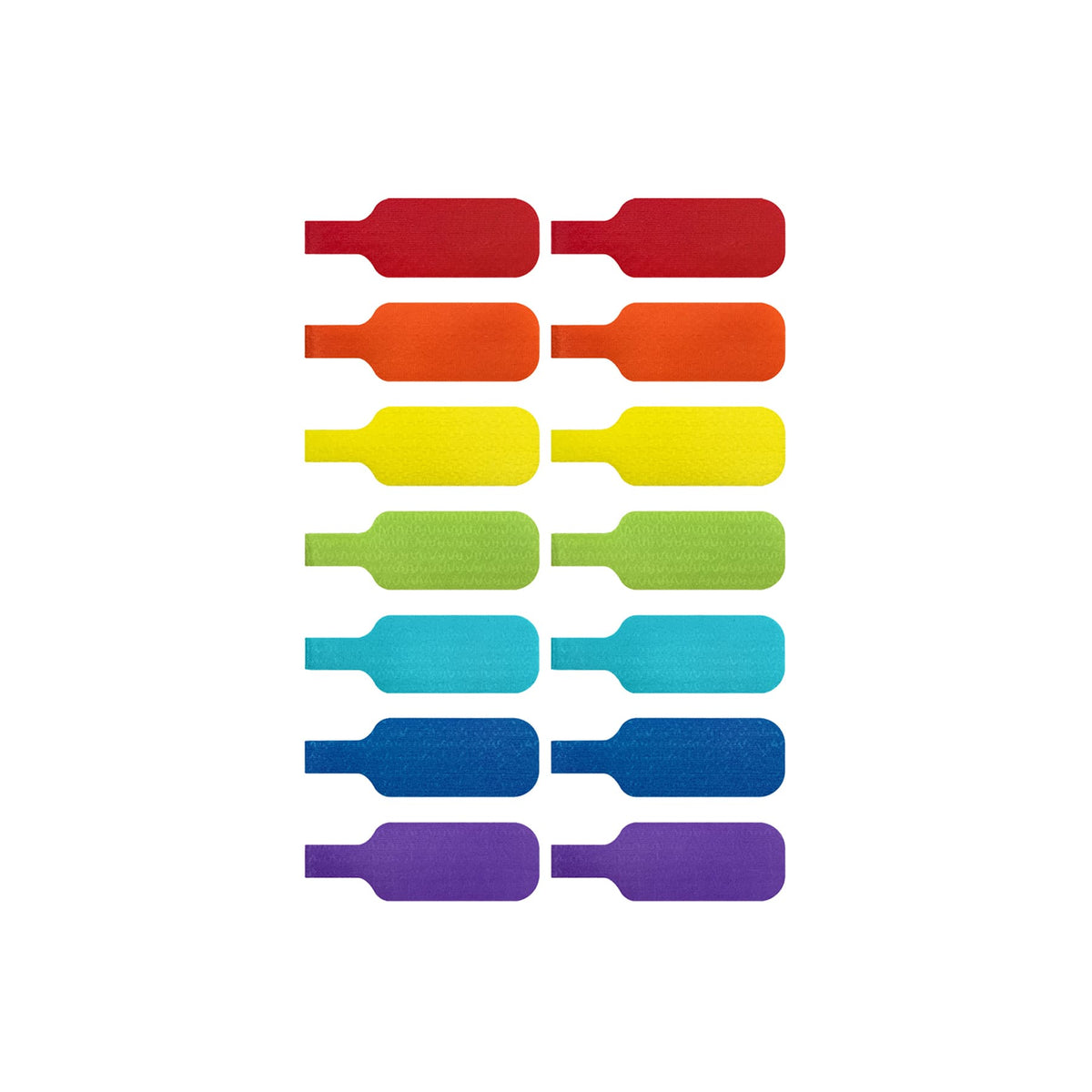 Wrap-It Storage - Cable Labels - Medium (14-Pack) Multi-Color - Hook and Loop Write On Labels - Assorted Colors