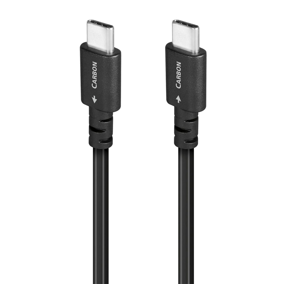 AudioQuest - Carbon USB-C > C 2.5' Digital High-Definition Audio Cable with USB-C to USB-C Connectors - Gray on Black