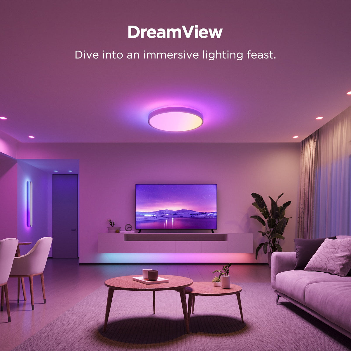 Govee - RGBICWW 15inch Ceiling Light Pro - Multi