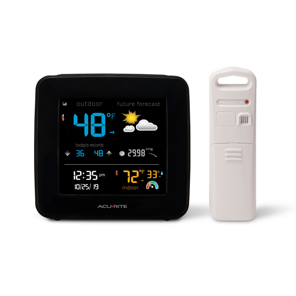 AcuRite - Digital Weather Forecaster with Indoor/Outdoor Temperature and Indoor Humidity - White/Black