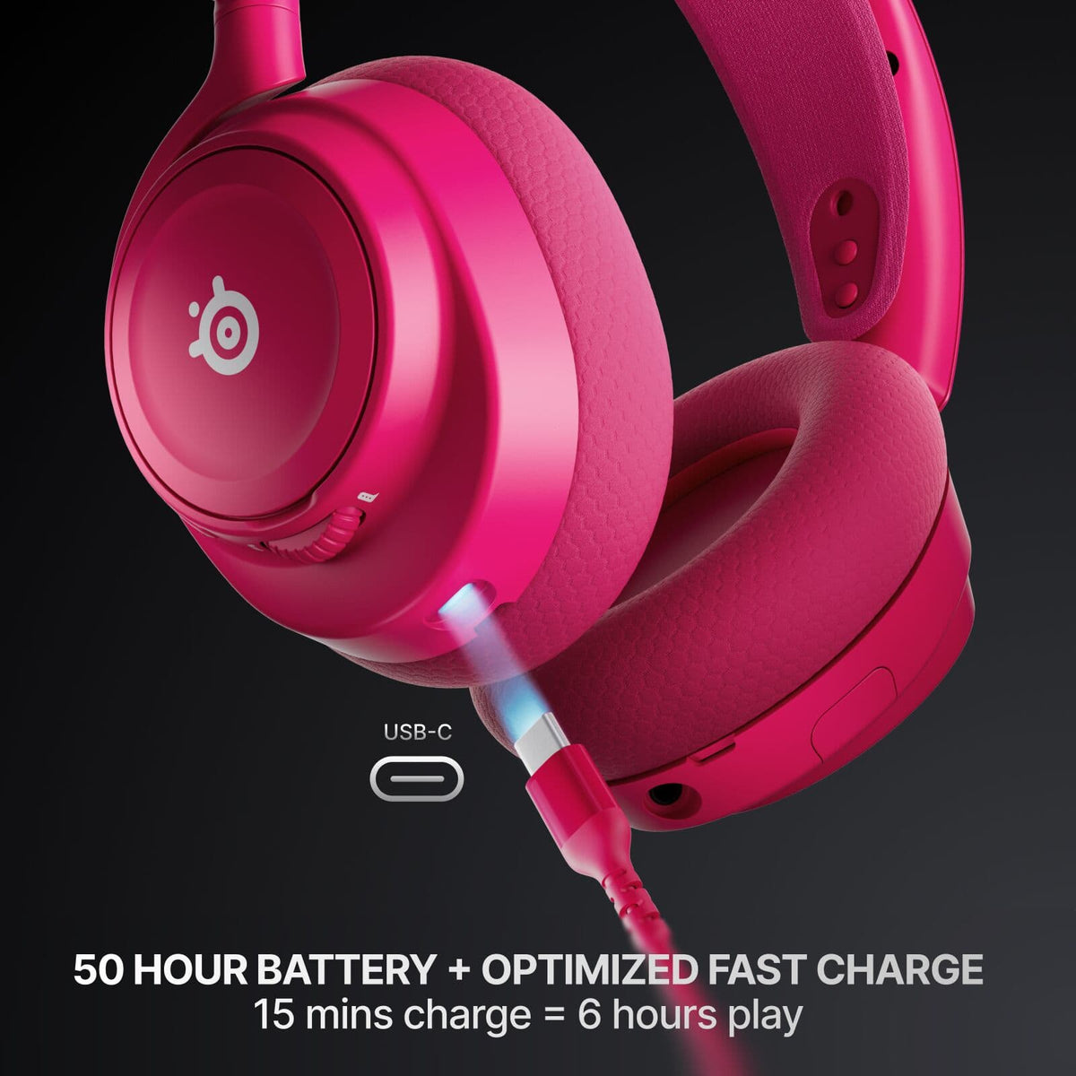 SteelSeries - Arctis Nova 7 Gen 2 Wireless Over-The-Ear Multi Gaming Headset for PC, PS5, Switch, Handheld - Magneta