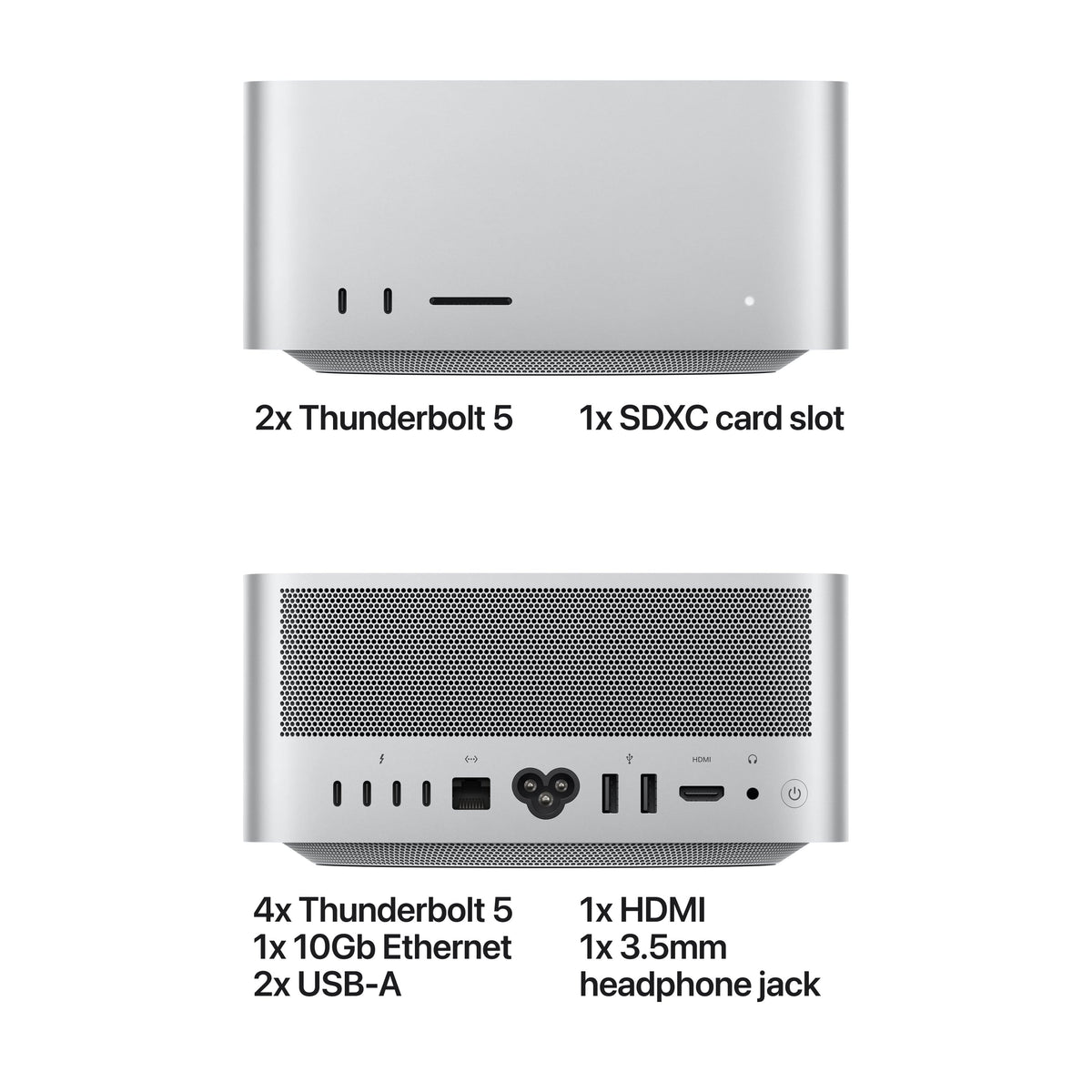 Mac Studio Apple M5 Ultra chip with 96GB Memory and 1TB SSD - Silver