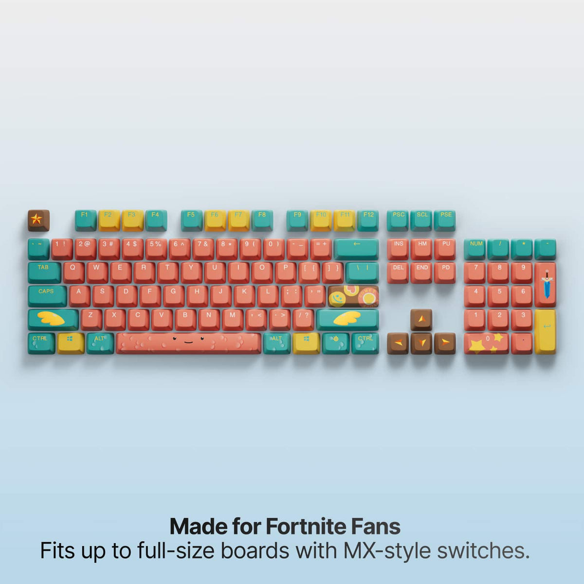 SteelSeries - PBT Accessory Keycaps - Fortnite Guff Edition - Multi