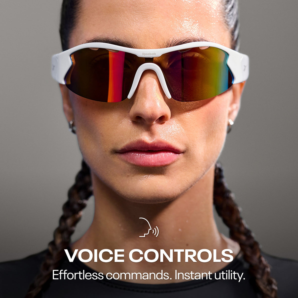 Reebok Flash Smart Eyewear Powered by Lucyd - White/Red