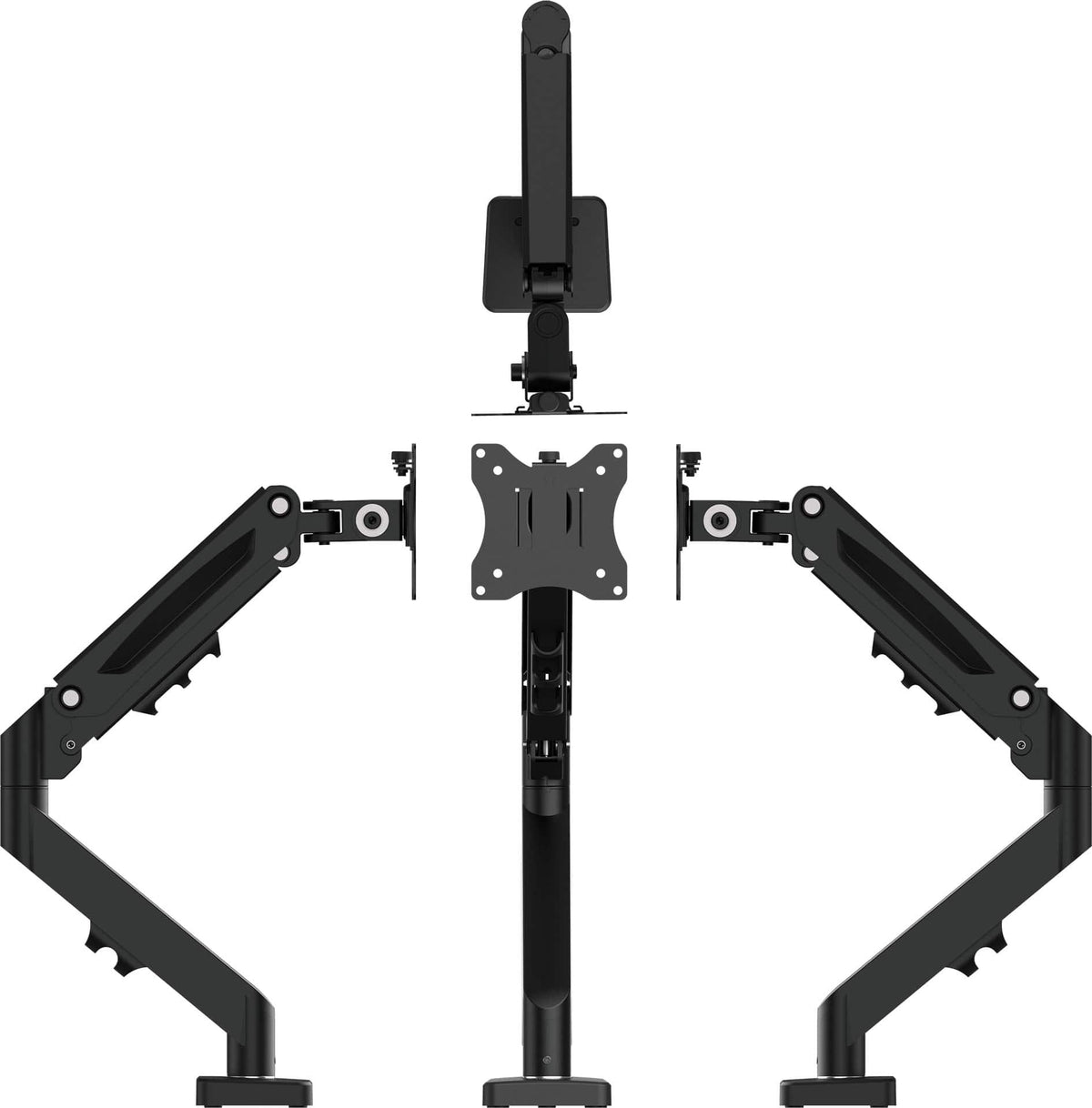 j5create - Ergonomic Monitor Desk Mount for Most 17”-32” Monitors - Black