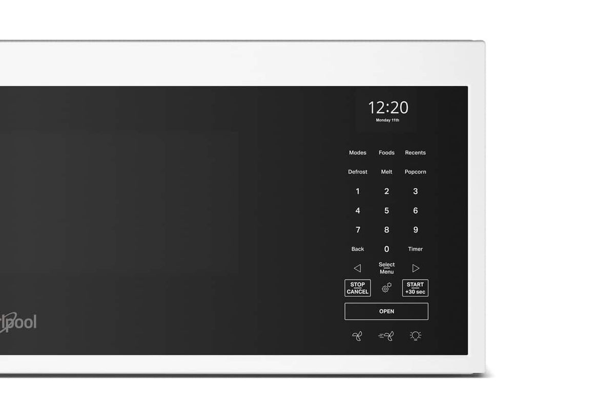 Whirlpool - 1.1 Cu. Ft. Over the Range Microwave with Sensor Cooking and 1800-Watts Cooking Power - White