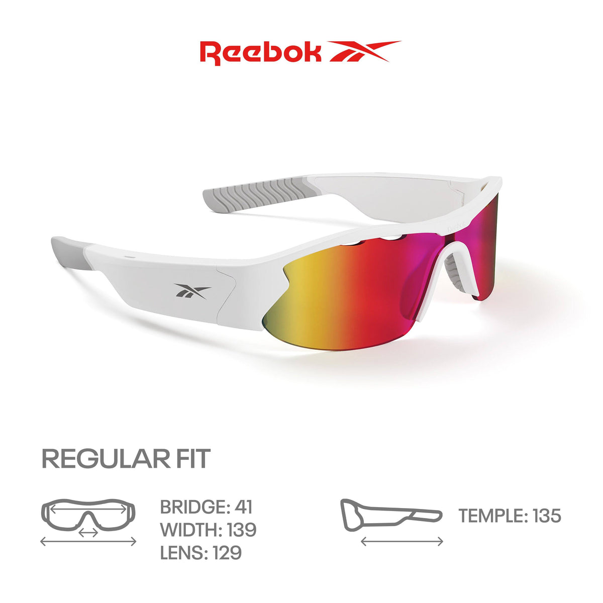 Reebok Flash Smart Eyewear Powered by Lucyd - White/Red