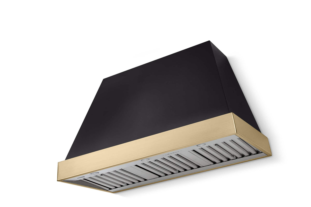 AGA - 48 inches - Externally Vented - Wall Range Hood - Matte Black