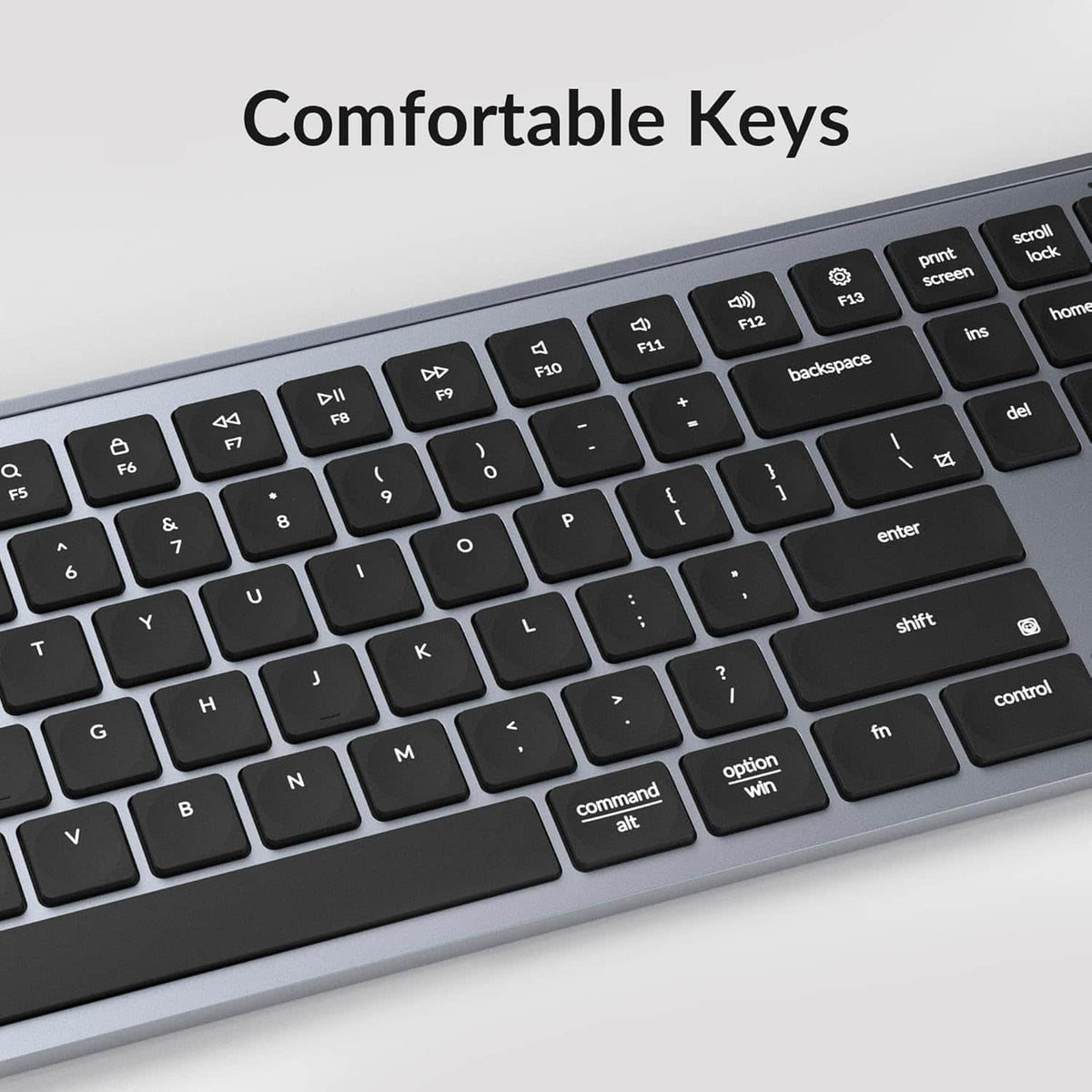 Keychron - B6 Pro 100% Custom Wireless Keyboard with Progrmmable ZMK Support - Space Gray