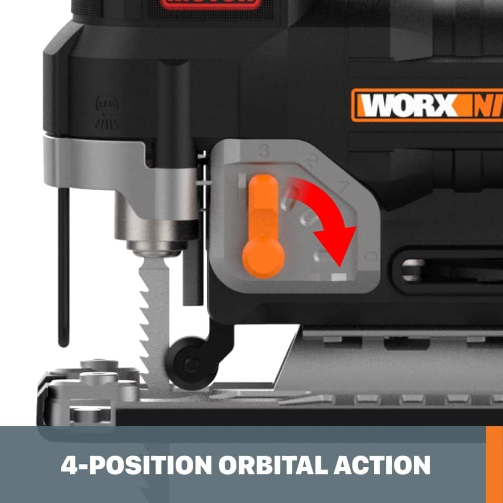 WORX - Nitro 20V Cordless Brushless Jigsaw (1 x 2.5 Ah Battery & 1 x Charger Included) - Black