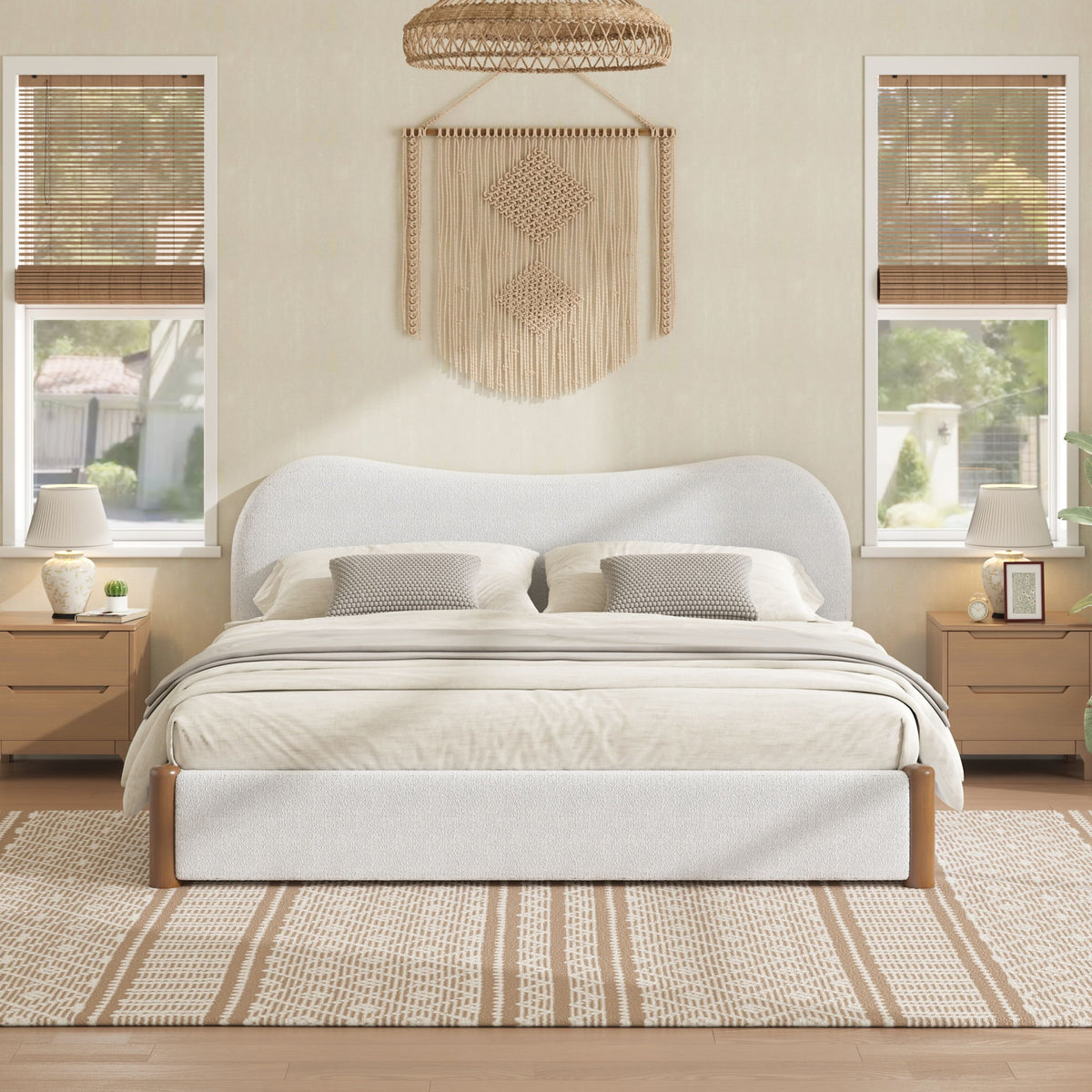 Base de cama tapizada con plataforma Comfort