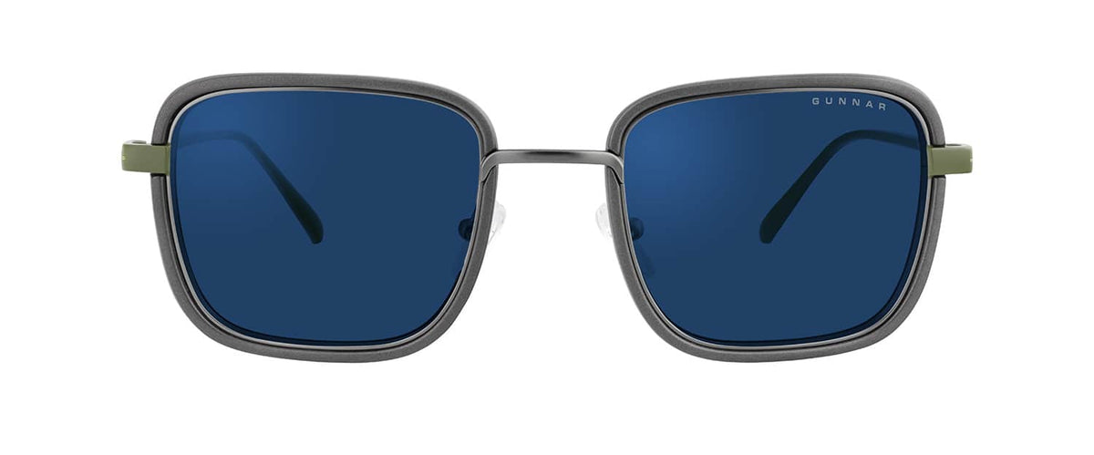 GUNNAR - Fallout Vault 33 Computer Glasses with Blue Light Reduction, Sun Lenses - Gunmetal/Olive