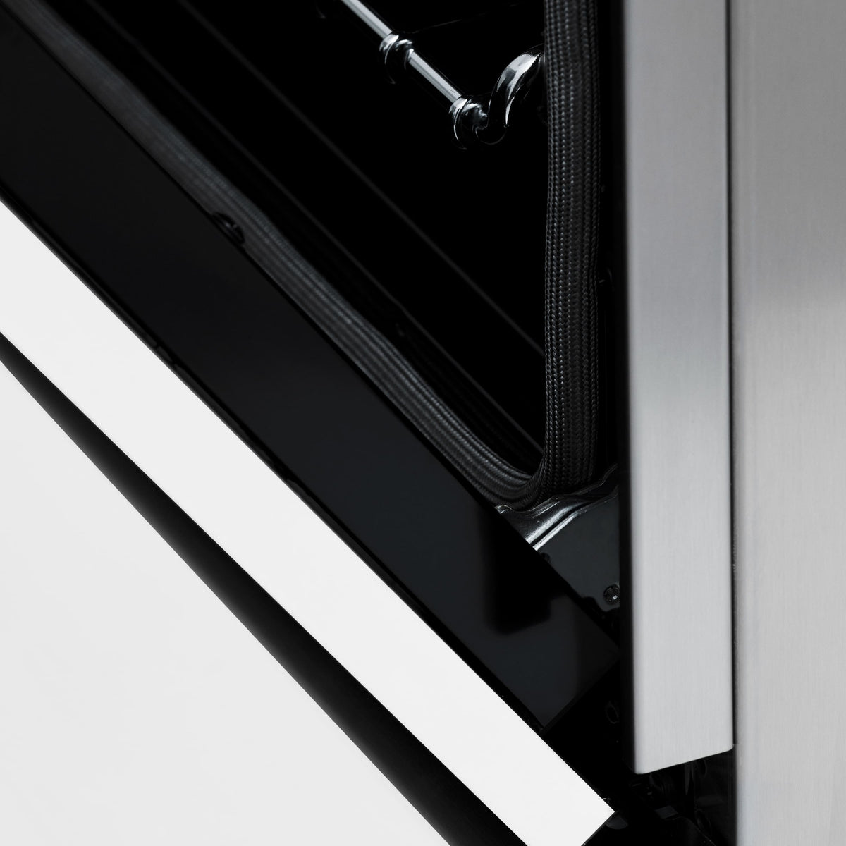 ZLINE - 48 in. Wide 8 Burner Autograph Legacy Dual Fuel Range in White & Gold Accents (RAZ-WM-48-G) - Stainless Steel