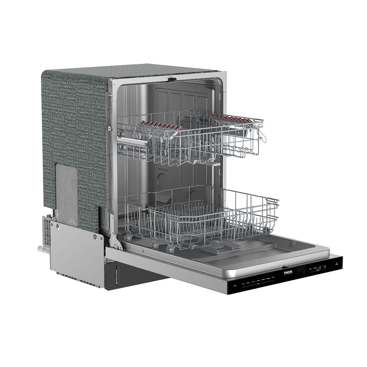 Thor Kitchen - 24" Top Control Built-In Dishwasher Stainless Steel Tub with Pocket Handle, 51 dBA - Stainless Steel