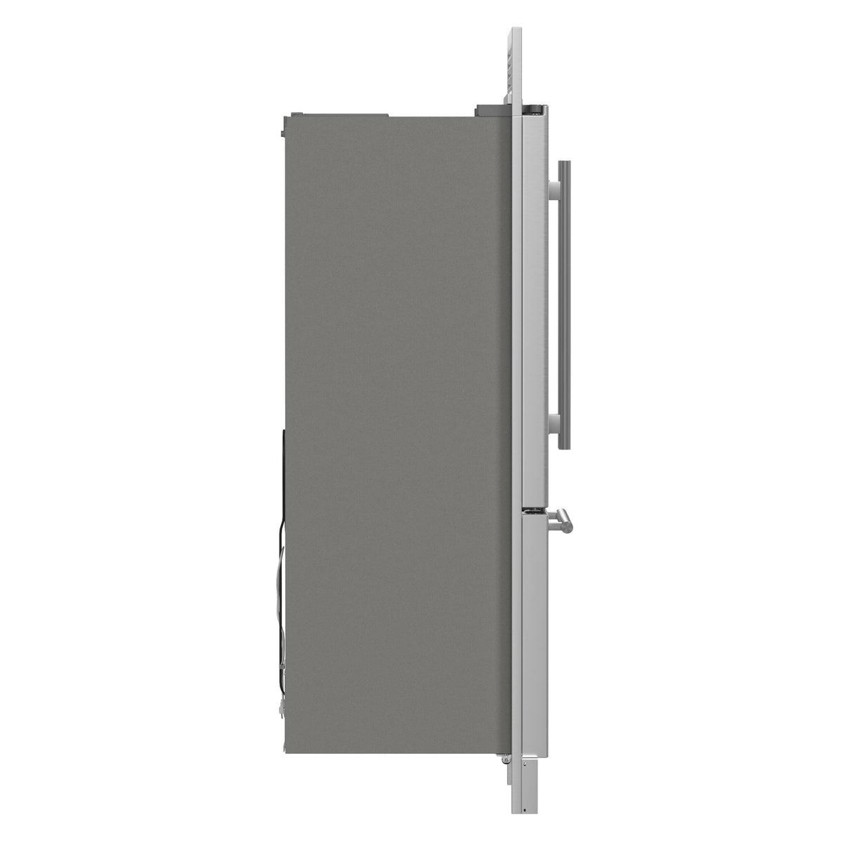 Forno Appliances - 30 in. Wide Gallipoli 17.5 Cu. Ft. Freestanding French Door Refrigerator with Decorative Trim Grill - Stainless Steel