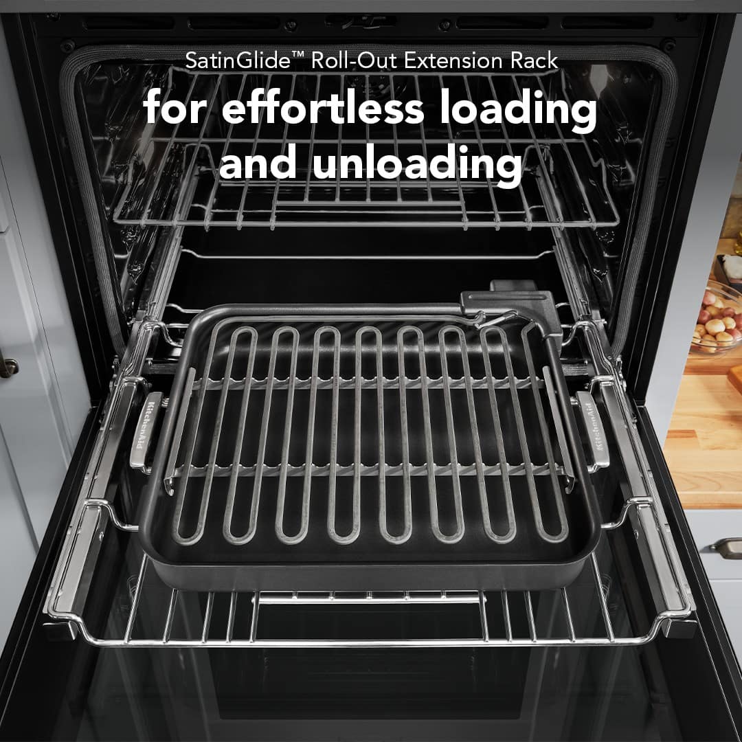 KitchenAid - 30" Built-In Single Electric Wall Oven with No Preheat Air Fry Mode - Stainless Steel