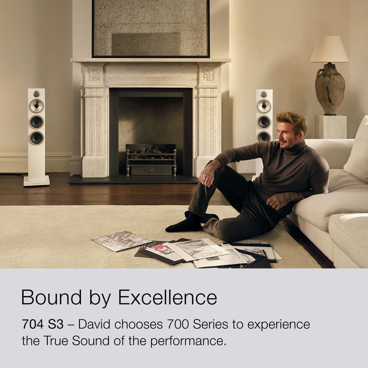 Bowers & Wilkins - 704 S3 Floorstanding Speaker with 1" Tweeter and Two 5" Bass drivers (Each) - White